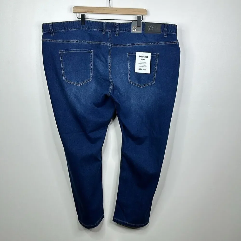 Johnny Bigg Big & Tall Marvin Regular Mid Rinse Straight Leg Jeans NWT Size 50